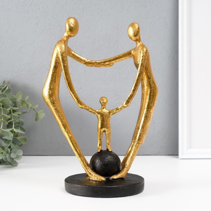 Сувенир полистоун Сувенир полистоун "Сила в единстве" золото 12х17,5х26,5 см