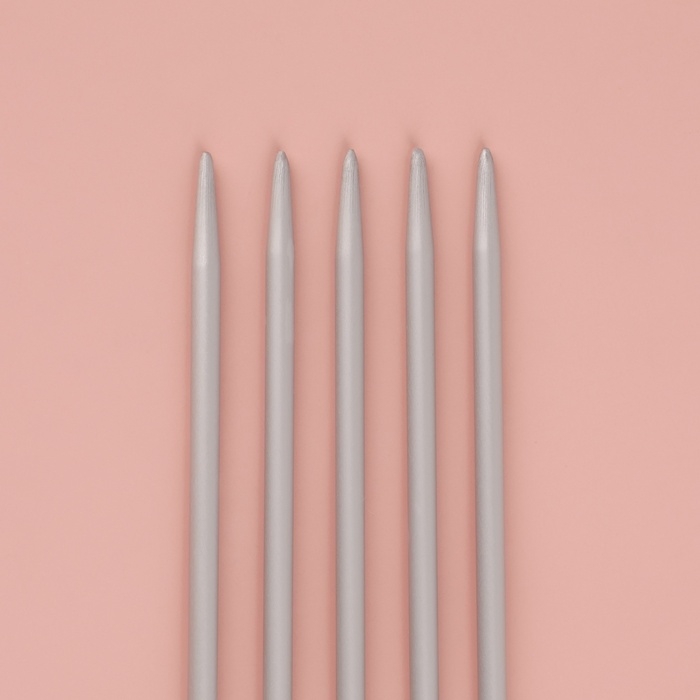 Спицы для вязания, чулочные, с тефлоновым покрытием, d = 4 мм, 20 см, 5 шт Спицы для вязания, чулочные, с тефлоновым покрытием, d = 4 мм, 20 см, 5 шт