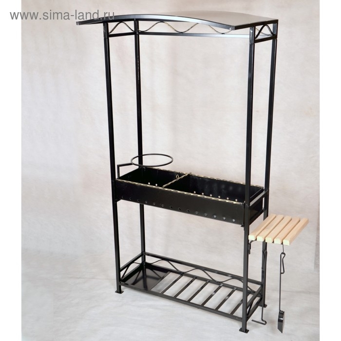 Мангал с крышей Хоттабыч 105 х 60 х 219 см, кочерга, совок, подставка под казан Мангал с крышей Хоттабыч 105 х 60 х 219 см, кочерга, совок, подставка под казан