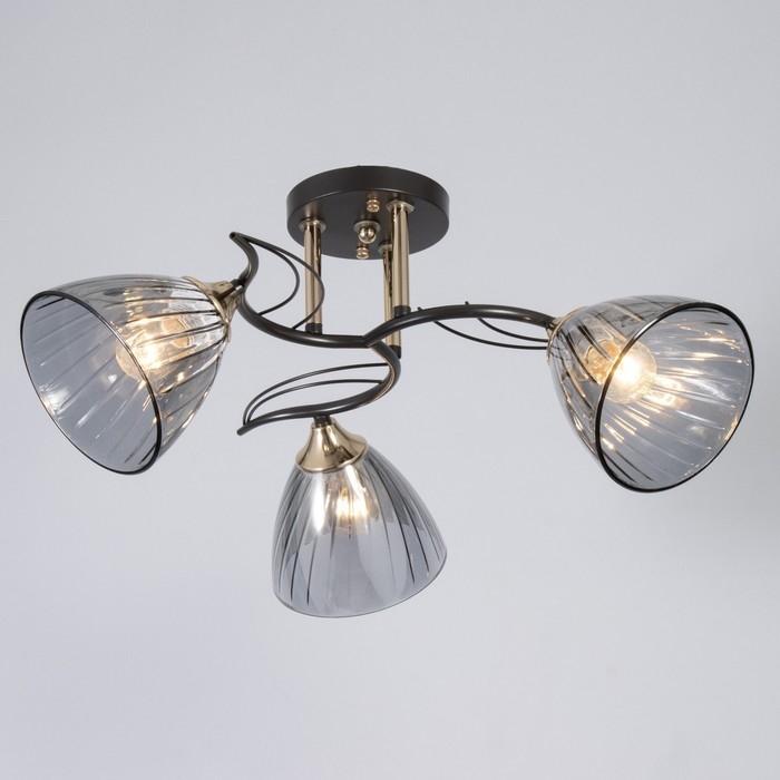 Люстра Люстра "Сальма" 3хЕ27 40Вт черный 54х54х24см BayerLux