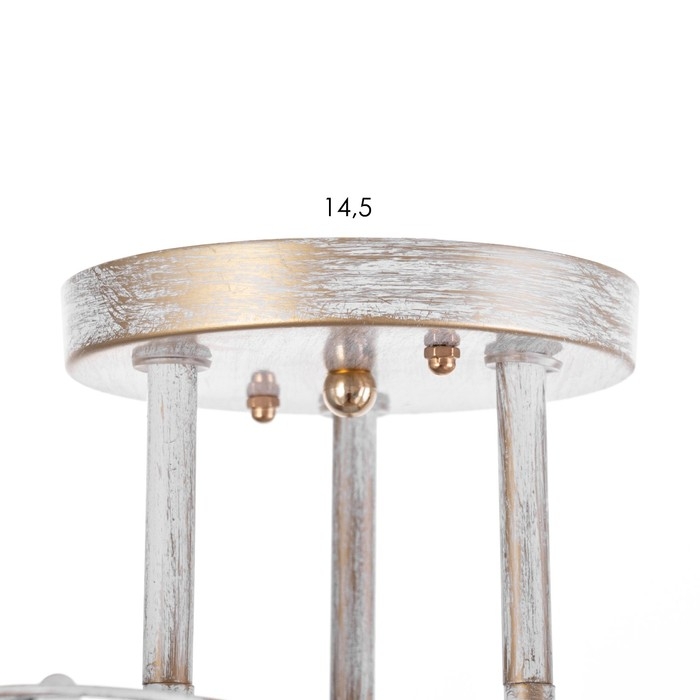 Люстра Люстра "Амелия" 3х60вт Е27 бело золотой 46х46х22см