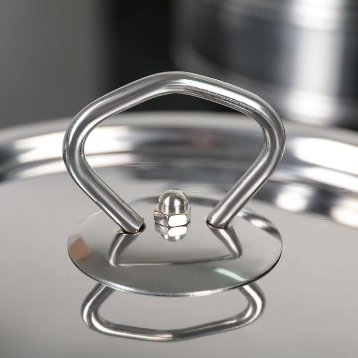 Набор кастрюль из нержавеющей стали «Ясмин», 4 кастрюли: 2 л, 2,7 л, 3,5 л, 4,5 л, d=17/19/21/23 см, металлические крышки, индукция Набор кастрюль из нержавеющей стали «Ясмин», 4 кастрюли: 2 л, 2,7 л, 3,5 л, 4,5 л, d=17/19/21/23 см, металлические крышки, индукция