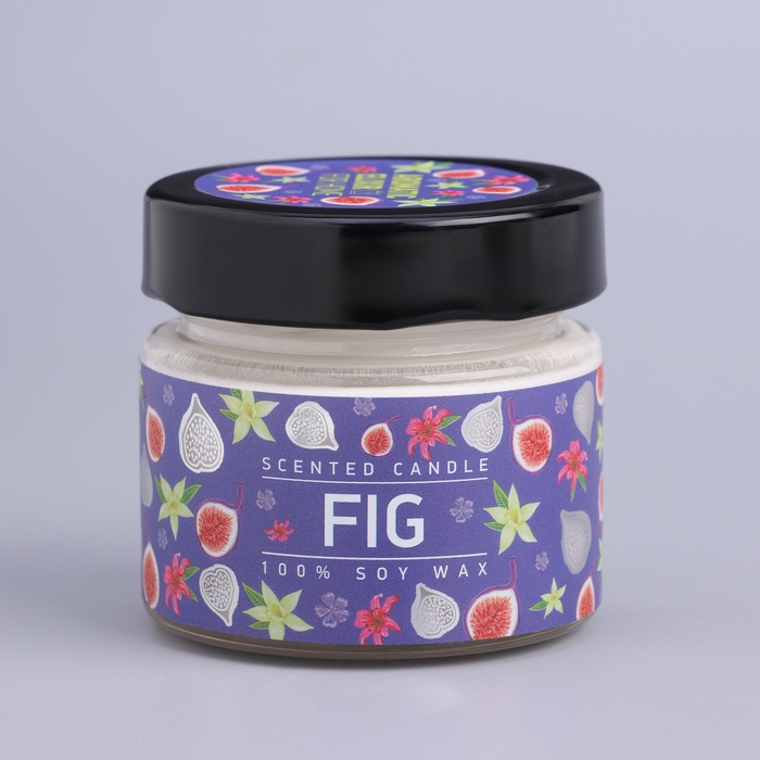 Свеча ароматическая в банке  Свеча ароматическая в банке "Спелый инжир", совый воск, 80 г