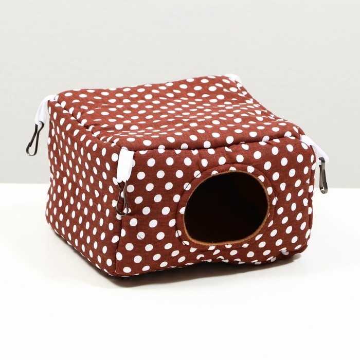 Домик  Домик "Прямоугольник" для грызунов 19*19*12 см, бязь, флис, поролон