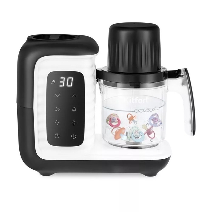 Блендер-пароварка Kitfort KT-2323, стационарный, 430 Вт, 0.45/0.3/0.2 л, чёрно-белый Блендер-пароварка Kitfort KT-2323, стационарный, 430 Вт, 0.45/0.3/0.2 л, чёрно-белый