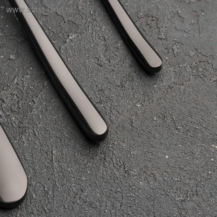 Столовые приборы из нержавеющей стали Magistro «Джентри», 4 предмета, цвет чёрный Столовые приборы из нержавеющей стали Magistro «Джентри», 4 предмета, цвет чёрный