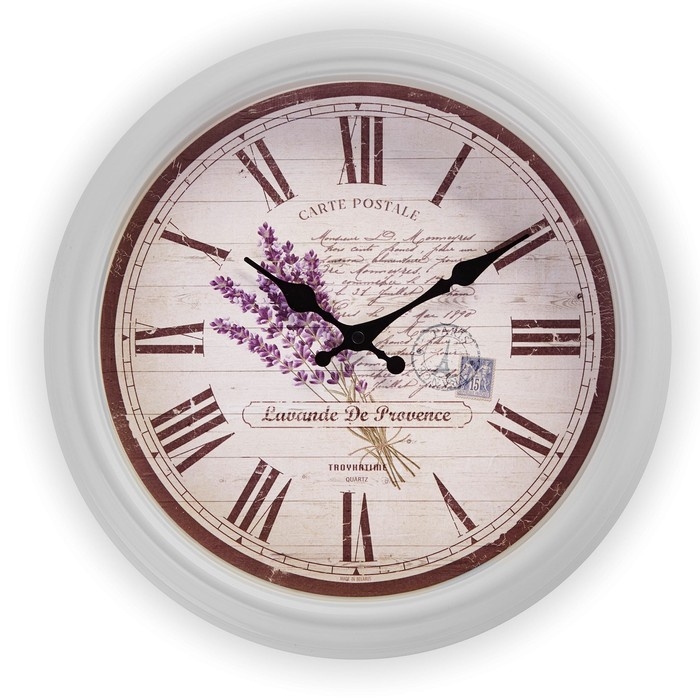 Часы настенные, серия: Интерьер, Часы настенные, серия: Интерьер, "Цветы", плавный ход, d-31 см