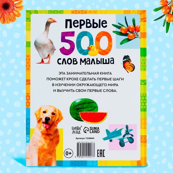 Книга в твёрдом переплёте «Первые 500 слов малыша», 80 стр. Книга в твёрдом переплёте «Первые 500 слов малыша», 80 стр.