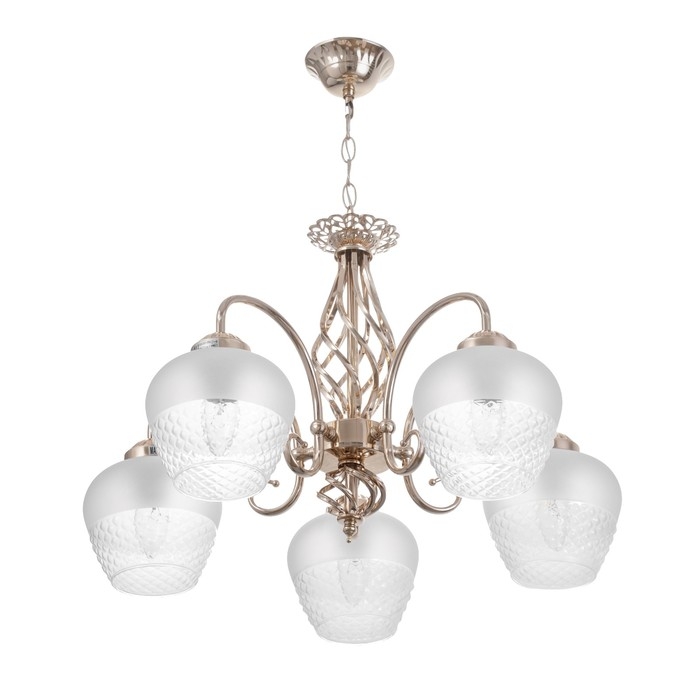 Люстра Люстра "Эбби" 5х60Вт Е27 Золото 46х46х88(48)см