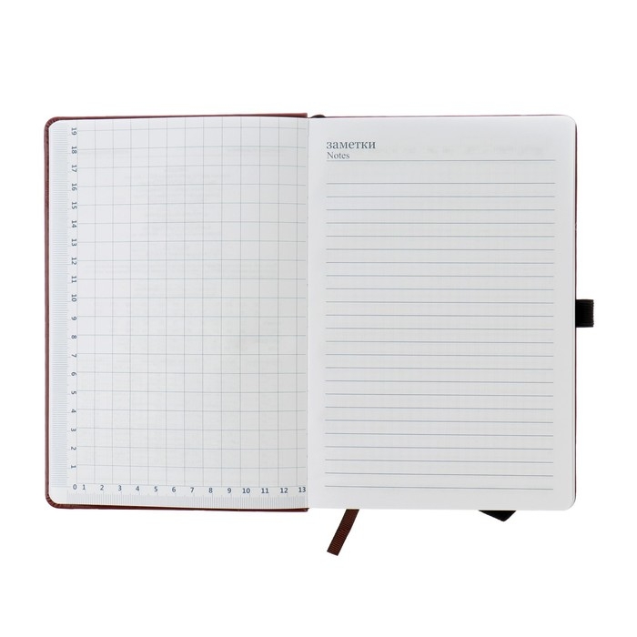 Ежедневник недатированный А5, 140 листов в клетку, на резинке, обложка кожзам, МИКС Ежедневник недатированный А5, 140 листов в клетку, на резинке, обложка кожзам, МИКС