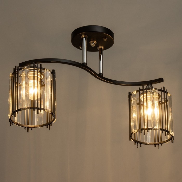 Люстра Люстра "Астрила" 2хЕ27 40Вт черный 45,5х12,5х28,5см BayerLux