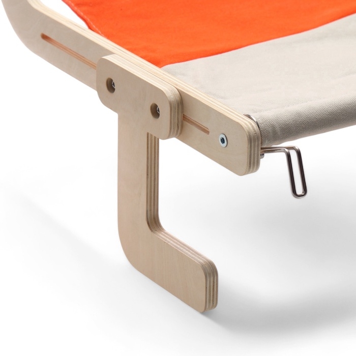 Гамак для кошки на кровать, 45*35*16 см, вес до 15 кг, бежевый/оранжевый Гамак для кошки на кровать, 45*35*16 см, вес до 15 кг, бежевый/оранжевый