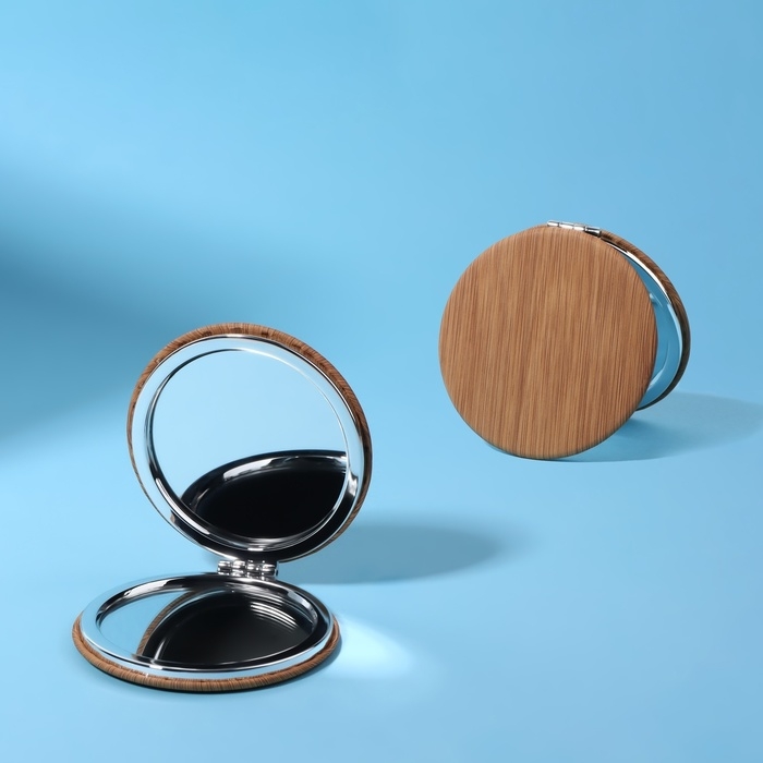 Зеркало складное «Бамбук», d = 7 см, с увеличением, цвет «тёмное дерево» Зеркало складное «Бамбук», d = 7 см, с увеличением, цвет «тёмное дерево»