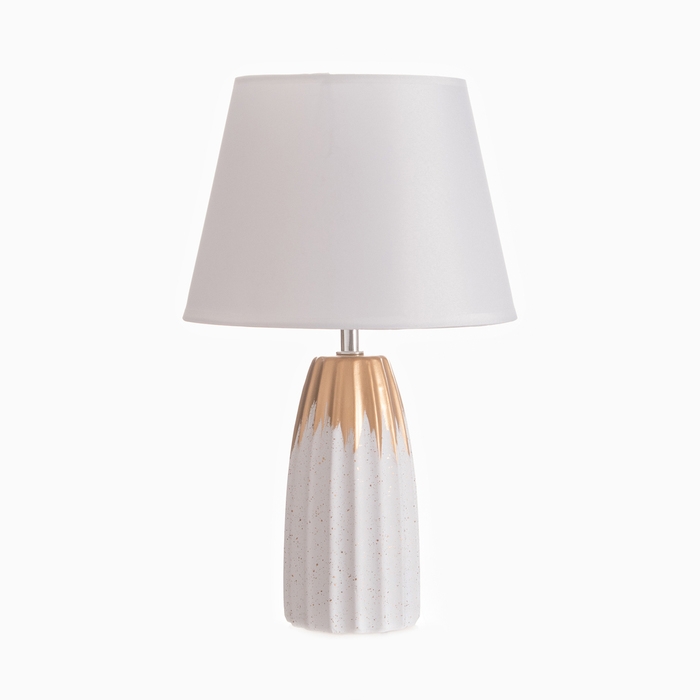 Лампа настольная Лампа настольная "Анеле" 1х40Вт Е14 белый/золото 22х22х38см
