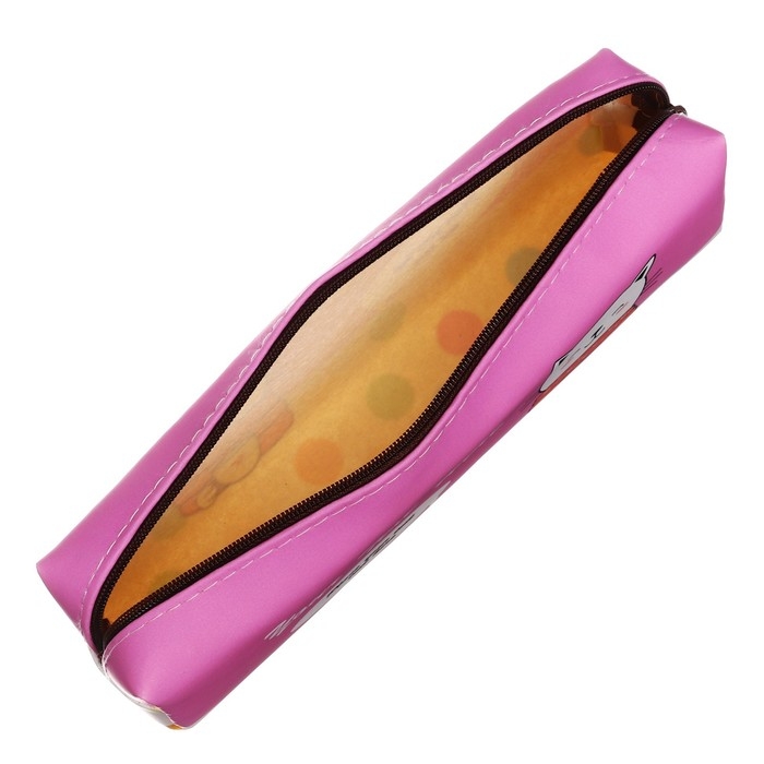 Пенал школьный Пенал школьный "Зверюшка", на молнии, розовый