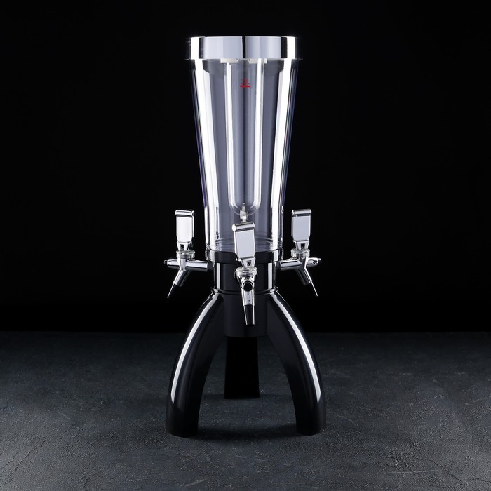 Башня пивная «Ракета», 3 л, 3 крана, цвет чёрный Башня пивная «Ракета», 3 л, 3 крана, цвет чёрный