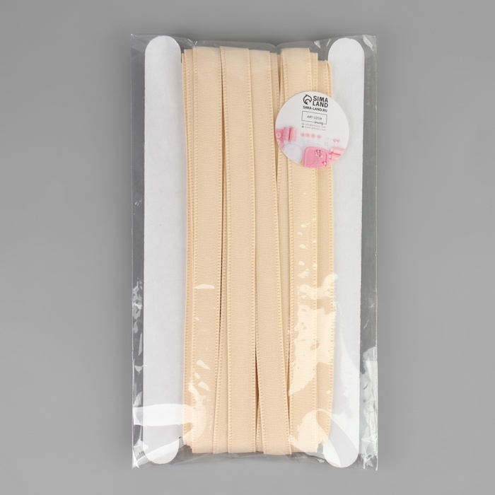 Лента тоннельная, двухстрочная, 10 мм, 10 ± 0,5 м, цвет бежевый Лента тоннельная, двухстрочная, 10 мм, 10 ± 0,5 м, цвет бежевый