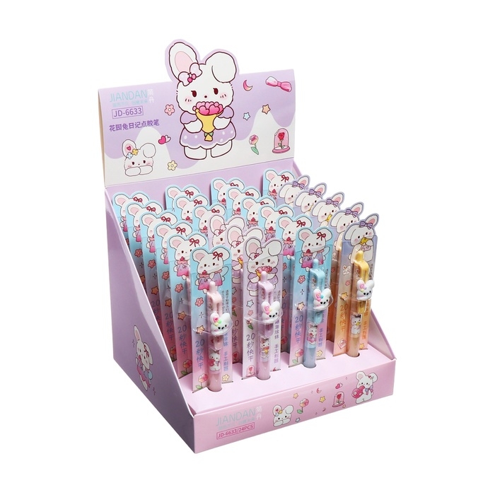 Клей ПВА 0.9 мл, в виде автоматической ручки, 1 мм, для точечного нанесения клея, Клей ПВА 0.9 мл, в виде автоматической ручки, 1 мм, для точечного нанесения клея, "Аниме" МИКС