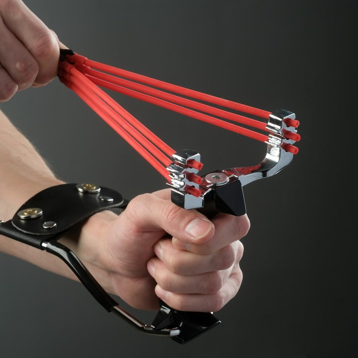 Рогатка спортивная Рогатка спортивная "Стрельба" с упором, металл, микс