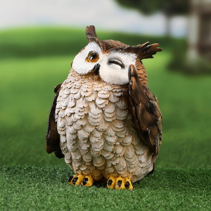 Садовая фигура "Сова подмигивает" 16х16х20см