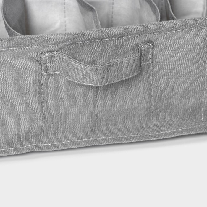 Органайзер для хранения белья LaDо́m, 6 ячеек, 32×17×12 см, цвет серый Органайзер для хранения белья LaDо́m, 6 ячеек, 32×17×12 см, цвет серый