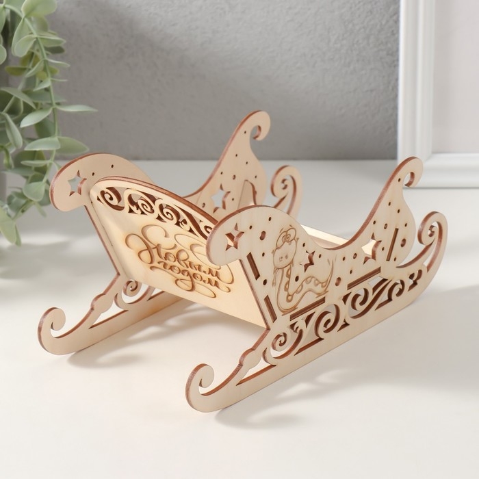 Шкатулка-сани  Шкатулка-сани "Змея. Звёздочка 21х10х10,5 см (набор 5 деталей)