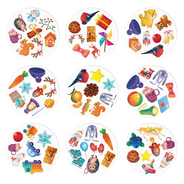 Новогодняя настольная игра «Новый год:Дуббль. Снежный», 55 карт, 5+ Новогодняя настольная игра «Новый год:Дуббль. Снежный», 55 карт, 5+