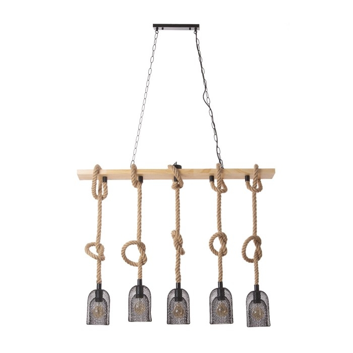 Светильник Светильник "Эндо" 5хЕ27 40Вт черный 110х11,5х60-140 см