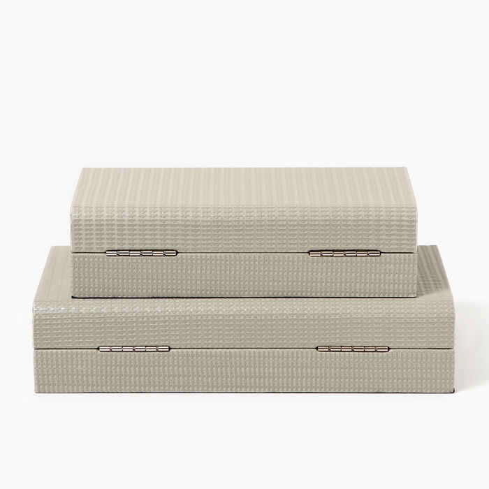 Шкатулка для украшений «Минимализм» экокожа, набор 2 шт. Шкатулка для украшений «Минимализм» экокожа, набор 2 шт.