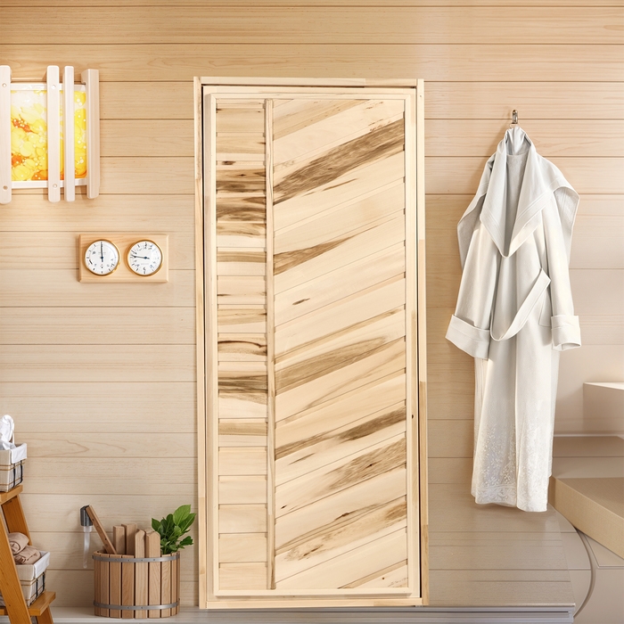 Дверь для бани глухая, сорт Дверь для бани глухая, сорт "С" 160х70 см.