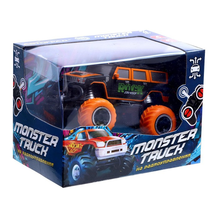 Джип радиоуправляемый «Граффити», работает от батареек, цвет оранжевый Джип радиоуправляемый «Граффити», работает от батареек, цвет оранжевый