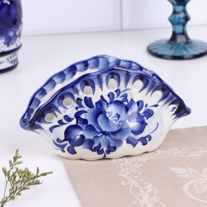 Салфетница «Ракушка», гжель Салфетница «Ракушка», гжель