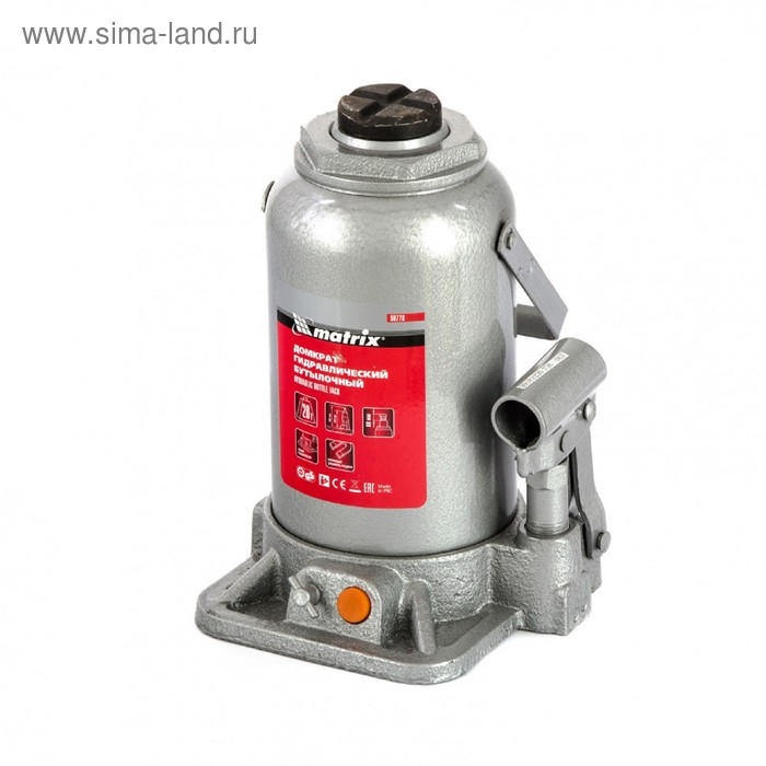 Домкрат гидравлический MATRIX 50778, бутылочный, 20 т, высота подъема 244-449 мм Домкрат гидравлический MATRIX 50778, бутылочный, 20 т, высота подъема 244-449 мм