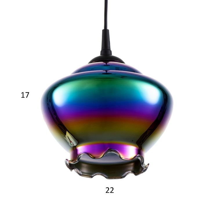 Светильник BayerLux Злата 1хЕ27 радуга 22х22х18см Светильник BayerLux Злата 1хЕ27 радуга 22х22х18см