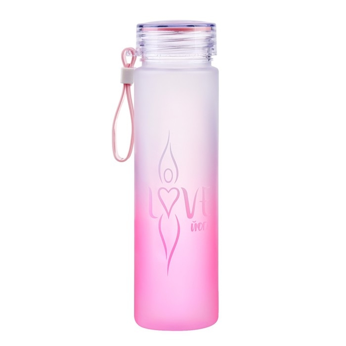 Бутылка для воды, 460 мл,  Бутылка для воды, 460 мл, "Love йога"