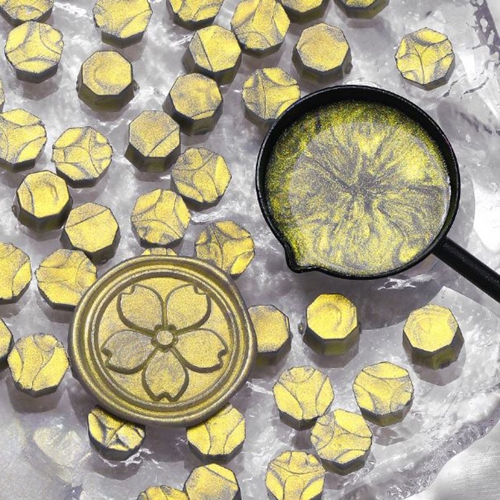 Сургуч в гранулах Сургуч в гранулах "Олива" перламутр набор 100 капсул