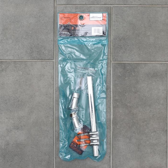 Крючок настенный на планке, двигающийся, Accoona A163-3, 3 шт, цвет хром Крючок настенный на планке, двигающийся, Accoona A163-3, 3 шт, цвет хром