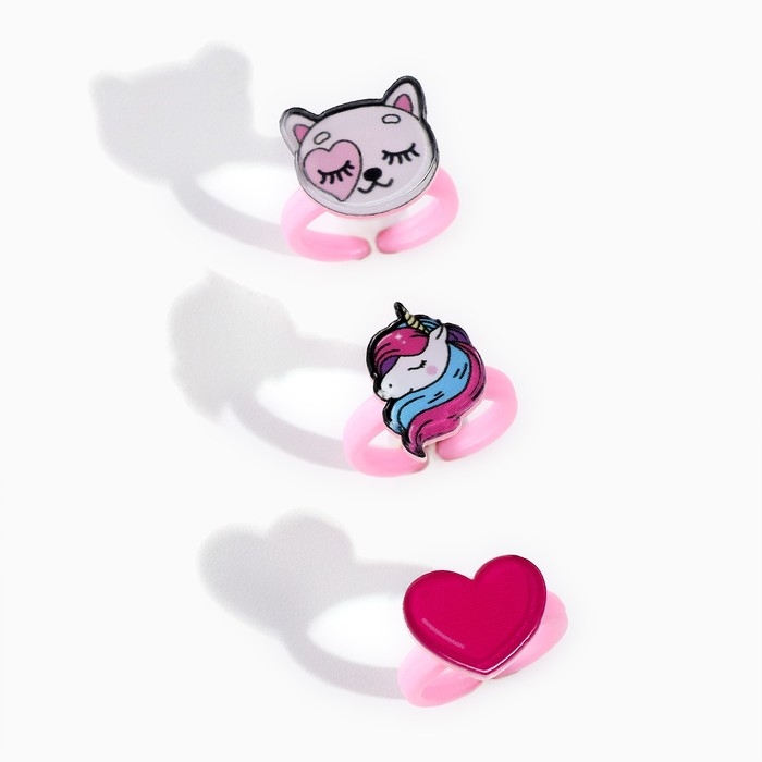 Детский блеск для губ &laquo;Единорожка&raquo; с колечком, 8 мл, МИКС