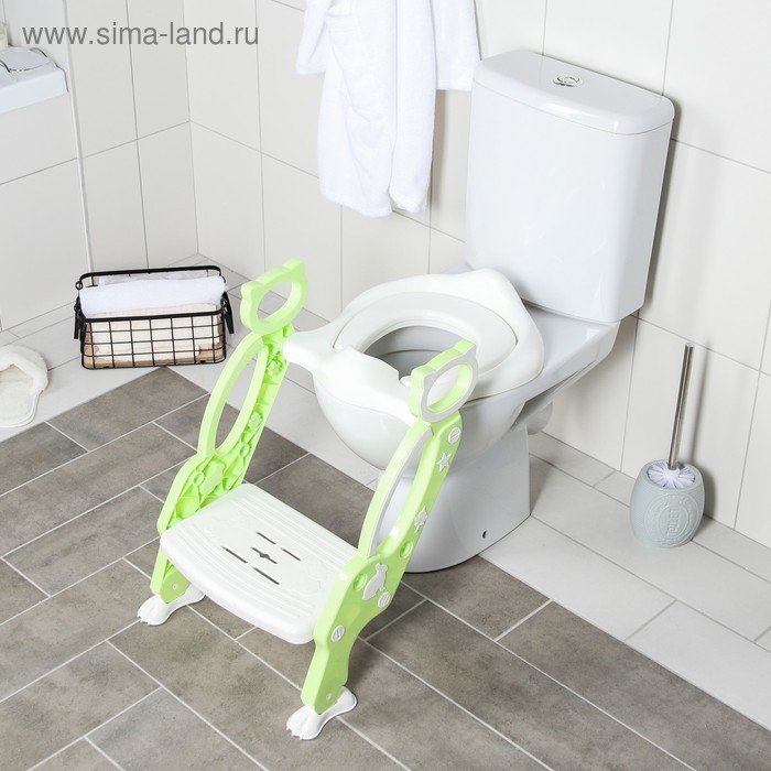 Детская накладка - сиденье на унитаз «Кошечка», цвет зеленый Детская накладка - сиденье на унитаз «Кошечка», цвет зеленый