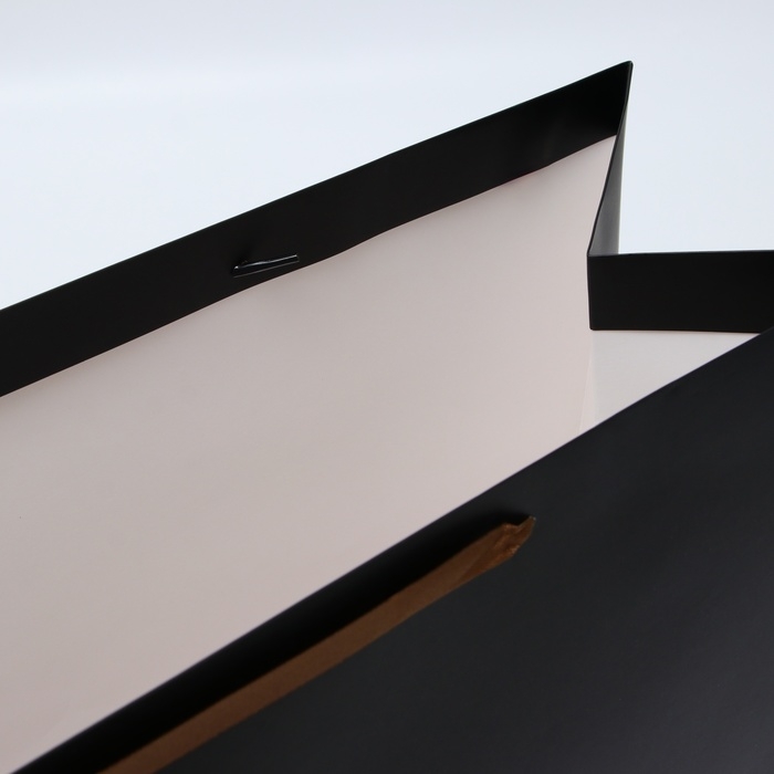 Пакет ламинированный горизонтальный "Черный", XL 49 × 40 × 19 см