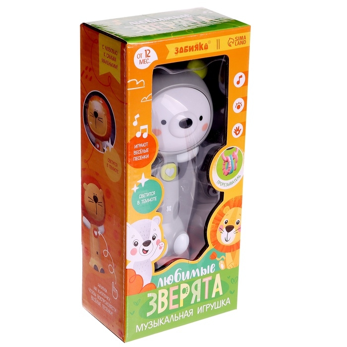 Музыкальная игрушка «Любимые зверята: Мишка», звуковые и световые эффекты