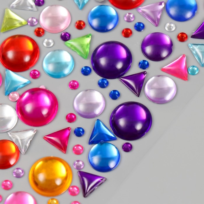 Декор для творчества пластик Декор для творчества пластик "Стразы. Круги и треугольники" 25,2х9,6х0,5 см