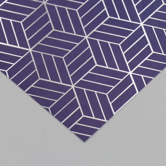 Бумага д/скрапа двусторонняя Бумага д/скрапа двусторонняя "Мехенди и геометрия серебро" 180 гр набор 10 шт 15,5х17см