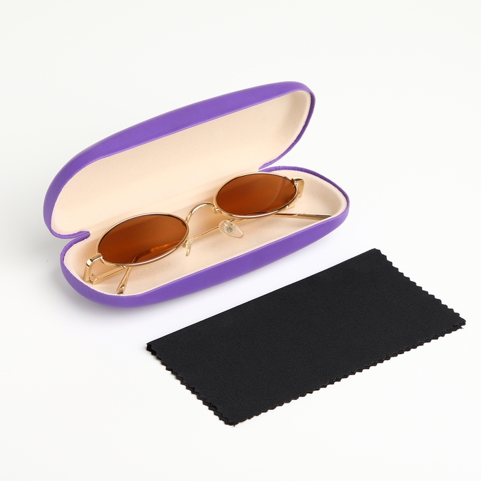 Футляр для очков на хлопушке, длина 16 см, цвет фиолетовый Футляр для очков на хлопушке, длина 16 см, цвет фиолетовый