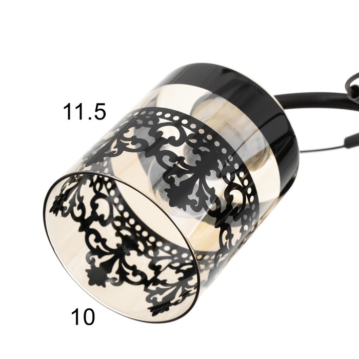 Люстра Люстра "Рейна" 3хЕ27 40Вт черный 58х58х27 см BayerLux