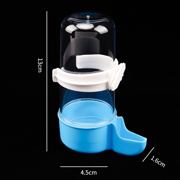 Поилка для птиц 6 х 13,5 см, 240 мл, синяя/белая Поилка для птиц 6 х 13,5 см, 240 мл, синяя/белая