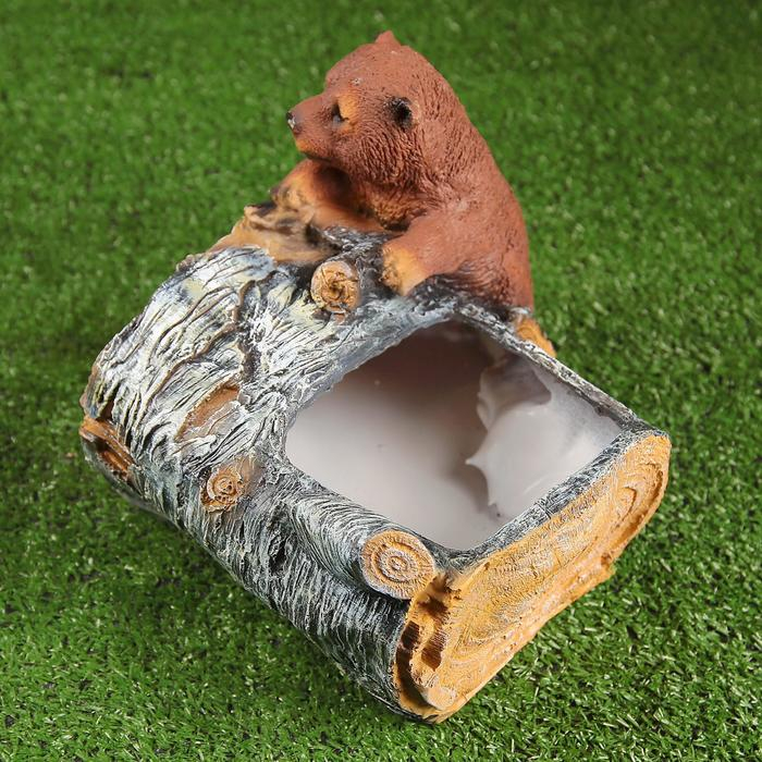 Фигурное кашпо Фигурное кашпо "Береза с мишкой" Н-22см, D-14см