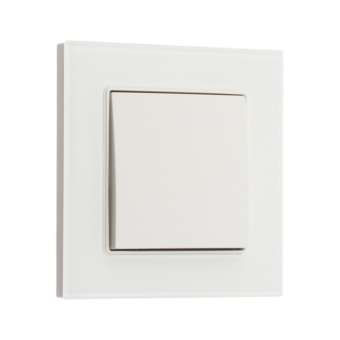 Выключатель проходной TOT Glossy Glass, 10 А, 1 клавиша, скрытый, стекло, белый Выключатель проходной TOT Glossy Glass, 10 А, 1 клавиша, скрытый, стекло, белый