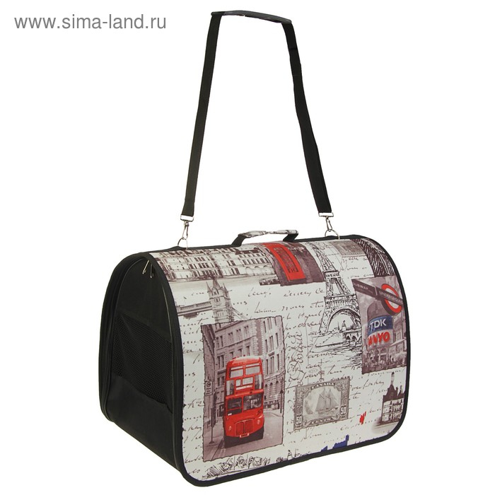 Сумка - переноска для животных  Сумка - переноска для животных "Лондон", 49 х 30 х 35 см, микс цветов