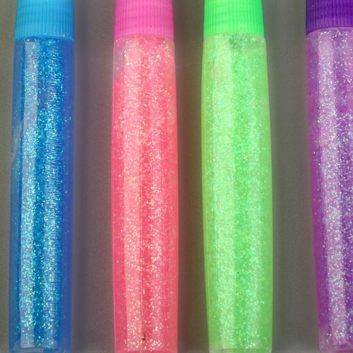 Глиттер клеевой (набор 12 шт) пастель с блёстками в тюбике 10 грамм Глиттер клеевой (набор 12 шт) пастель с блёстками в тюбике 10 грамм